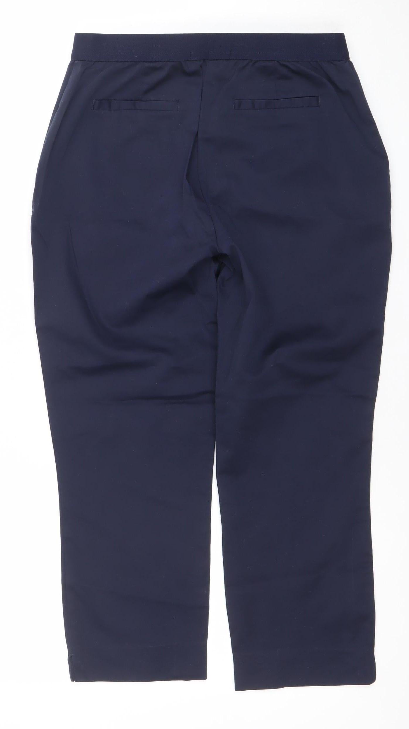 Dunnes Stores Womens Blue Chino Trousers Size 8 Slim Fit Cotton Blend