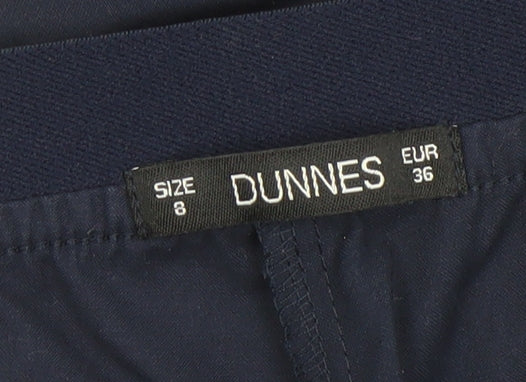Dunnes Stores Womens Blue Chino Trousers Size 8 Slim Fit Cotton Blend