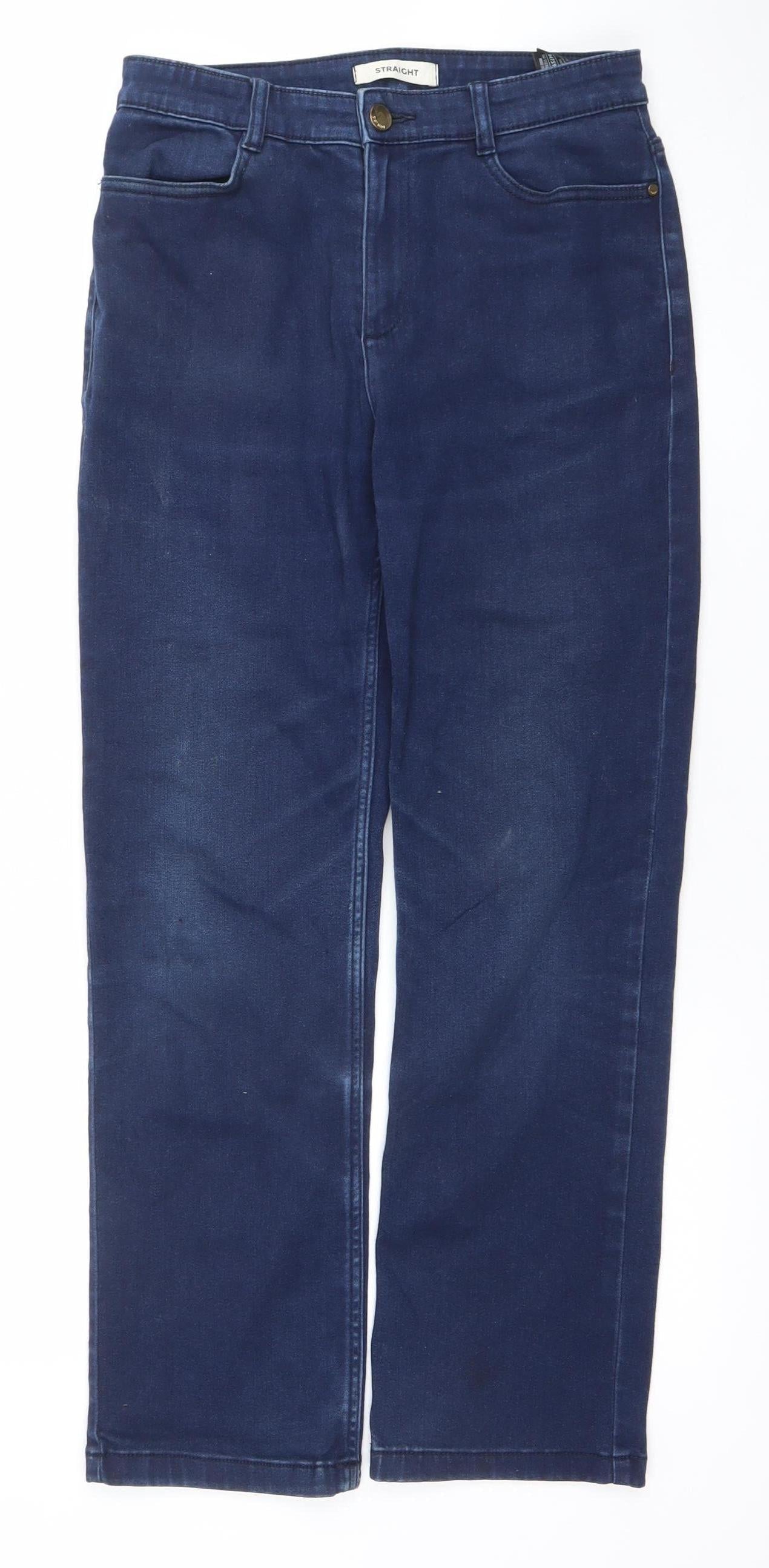 Marks and Spencer Women Blue Size 10 Straight Leg Jeans