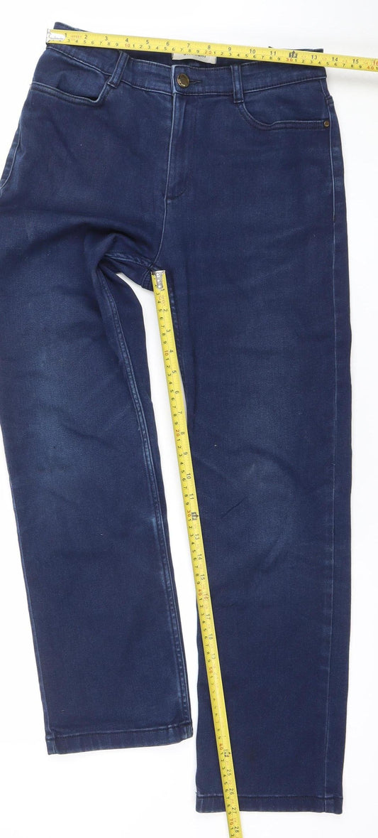 Marks and Spencer Women Blue Size 10 Straight Leg Jeans