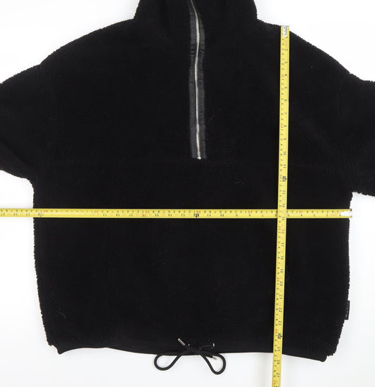 POCO by Pippa Women's Black Fleece 1/2 Zip Pullover Sweatshirt L