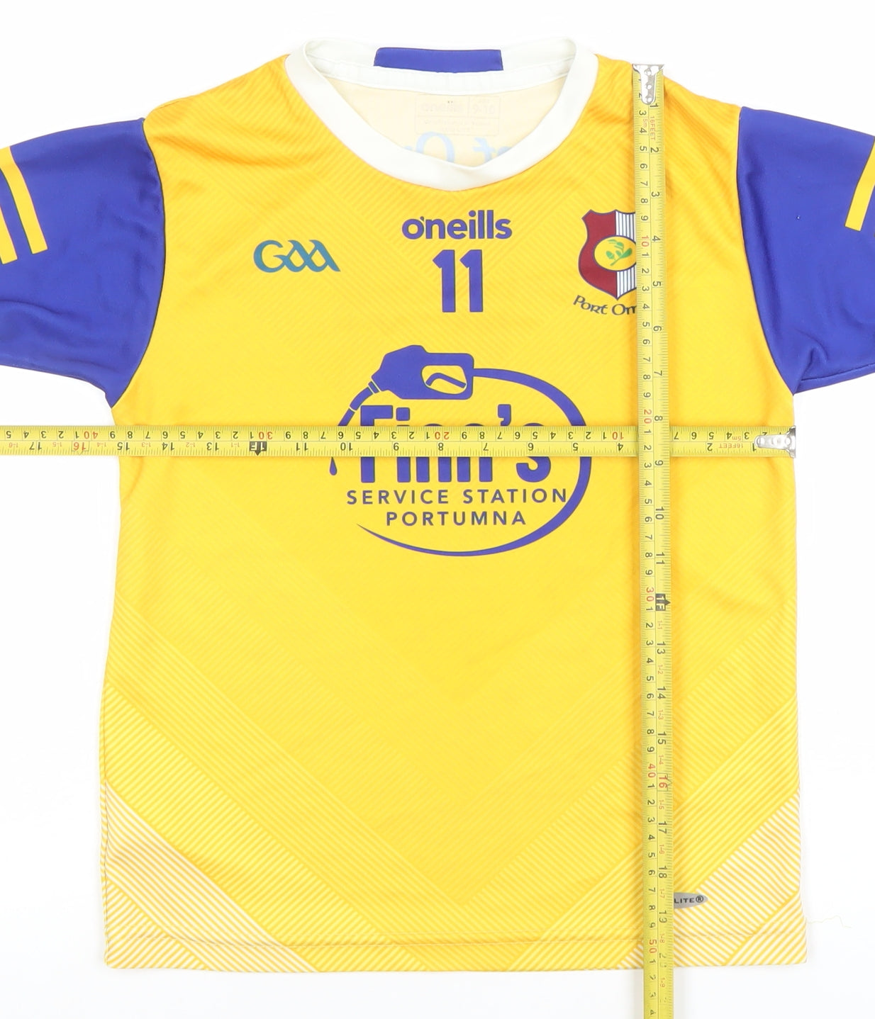 O'Neills Boys Yellow Football Jersey T-Shirt 9-10 Years Port Omna