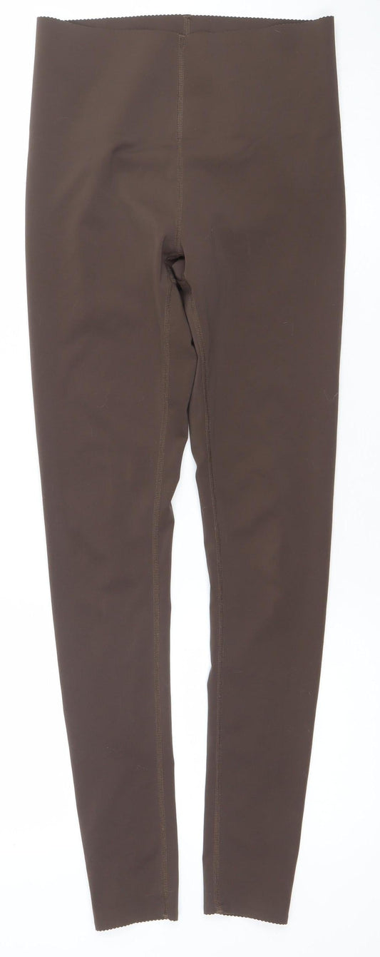 Workout Women Brown XS Leggings Compression Stretch Activewear