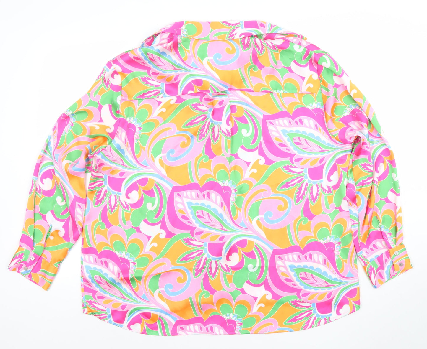 Bonnes Women's Multicoloured Floral Button-Up Blouse L