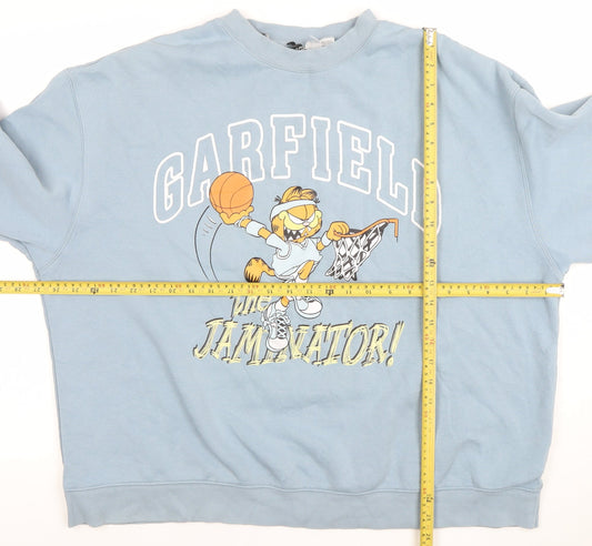 H&M Divided Women’s Blue Garfield The Jamminator Sweatshirt XL