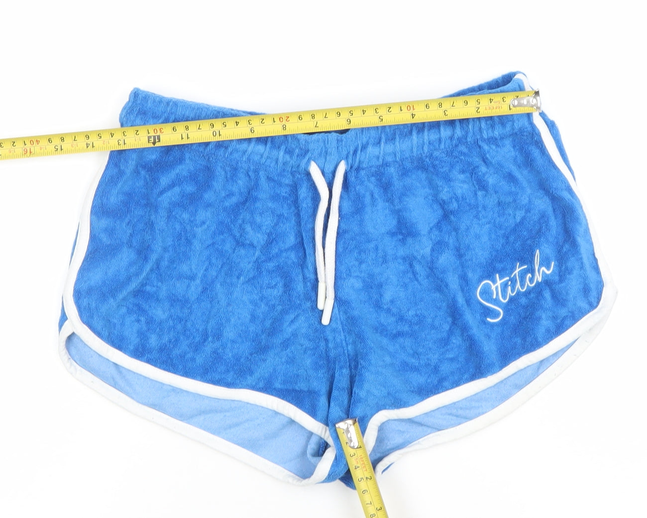 Disney Women’s Blue Stitch Hot Pants Shorts XS Cotton Blend