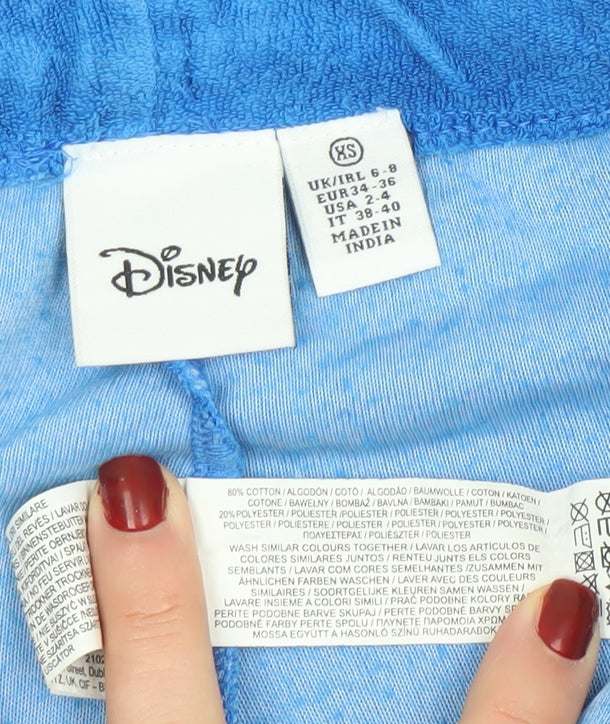 Disney Women’s Blue Stitch Hot Pants Shorts XS Cotton Blend