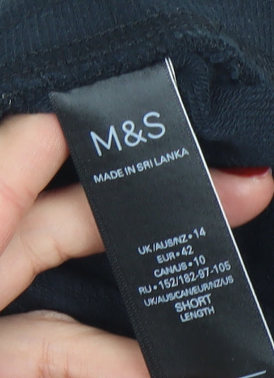 Marks and Spencer Womens Black Size 14 Jogger Activewear Trousers