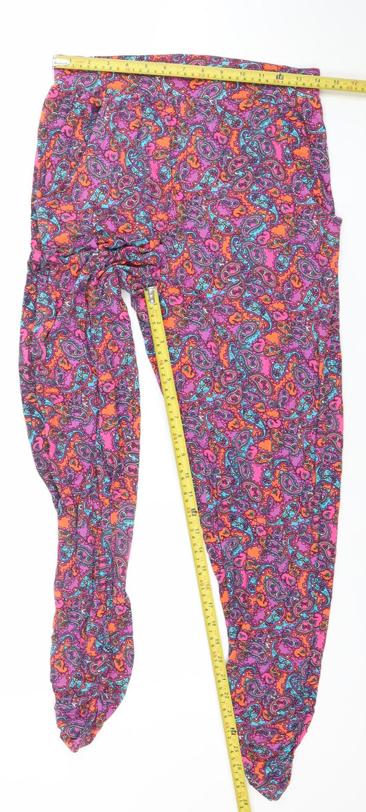 Tu Women’s Multicoloured Paisley Harem Trousers Size 12