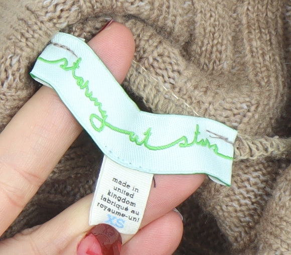 Staring at Stars Womens Beige Roll Neck Ribbed Knit Jumper Size S