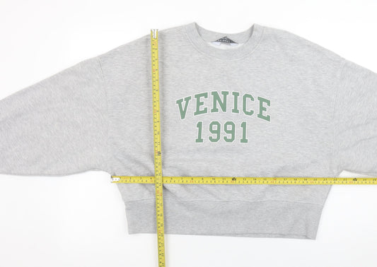 Primark Womens Grey Venice 1991 Sweatshirt Small Cotton Blend
