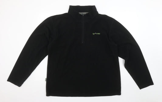 Granite Outdoors Mens Black XL Fleece 1/2 Zip Pullover Sweatshirt
