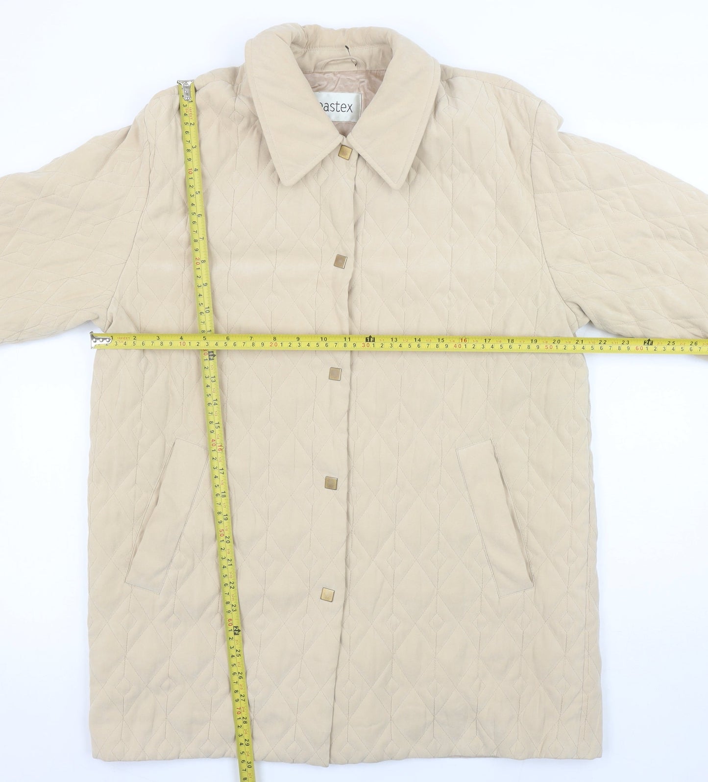 Eastex Women’s Beige Quilted Mid-Length Polyester Jacket UK 10