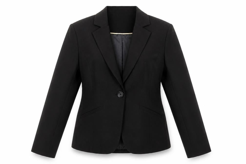 Front view of Principles by Ben de Lisi Black Women's, size 12, Tailored Blazer