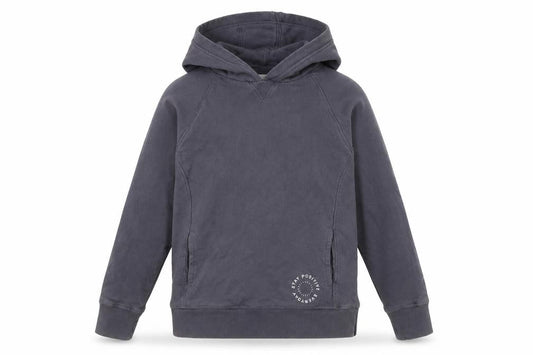 John Lewis Boys Grey Pullover Hoodie 9 Years 100% Cotton Stay Positive Print