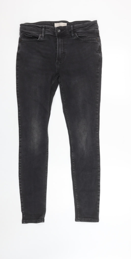 Topman Men's Black Skinny Spray On Jeans W32 L32 Stretch Denim