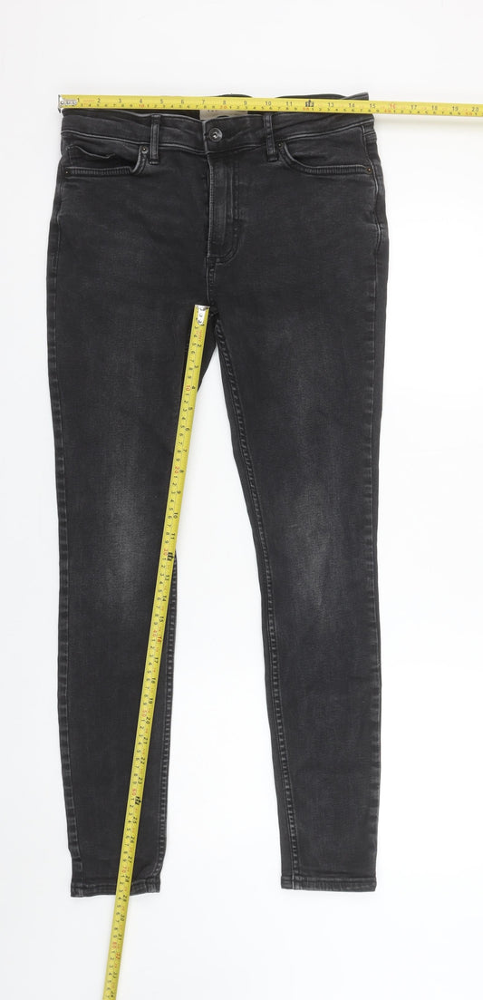 Topman Men's Black Skinny Spray On Jeans W32 L32 Stretch Denim