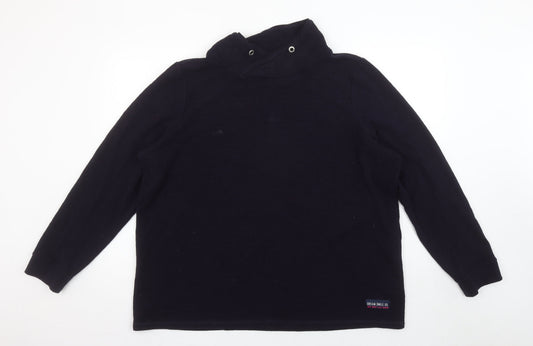 Cecil Unisex Black High Neck Knit Pullover Sweatshirt L