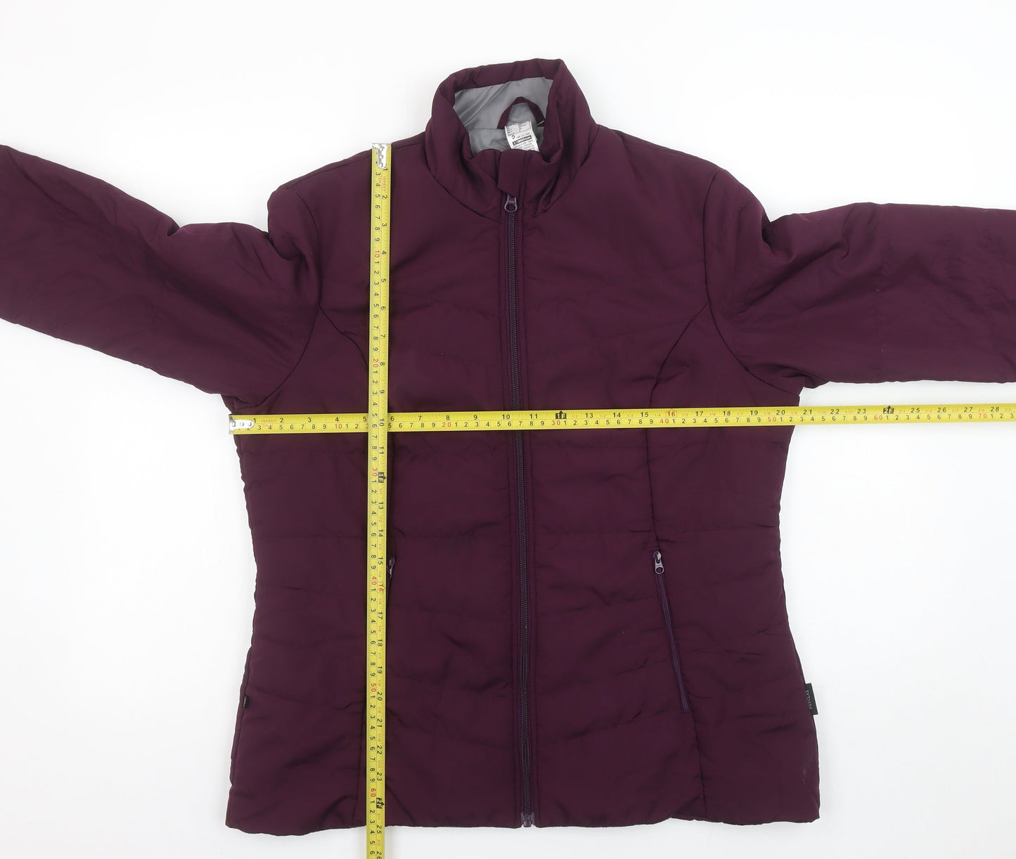 Decathlon Women’s Purple Puffer Jacket L Lightweight Insulated Coat