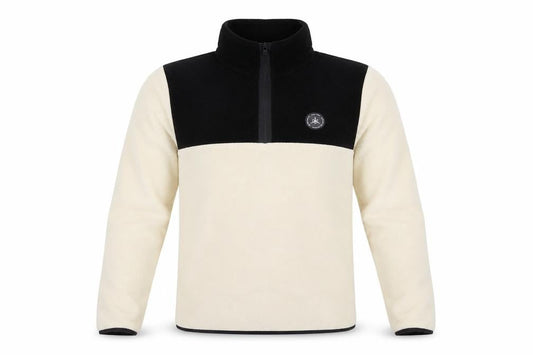 Jack & Jones Men’s Beige Fleece 1/4 Zip Pullover Sweatshirt M