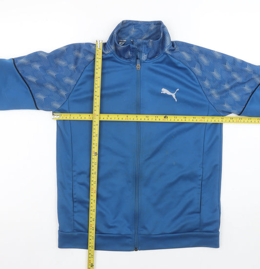 Puma Boys Blue Full Zip Active Sweatshirt 13-14 Years 164 Regular Fit