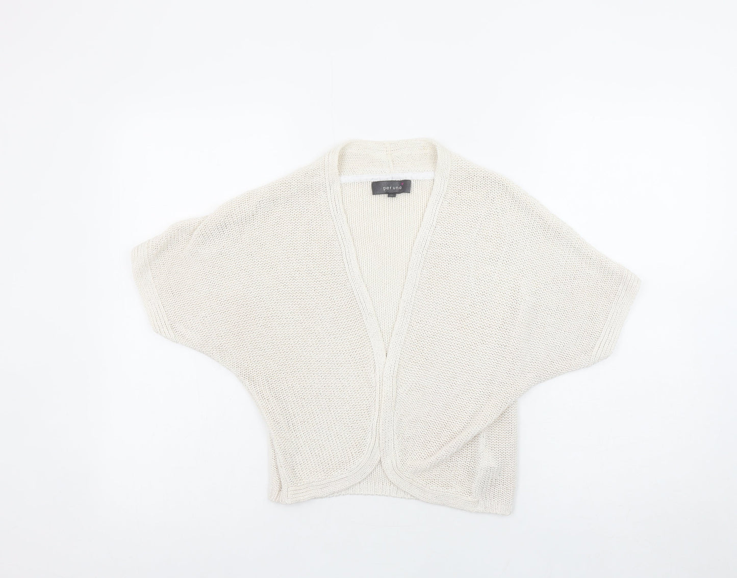 Marks and Spencer Per Una Women's Ivory Knit Shrug UK 10 Short Sleeve Lightweight