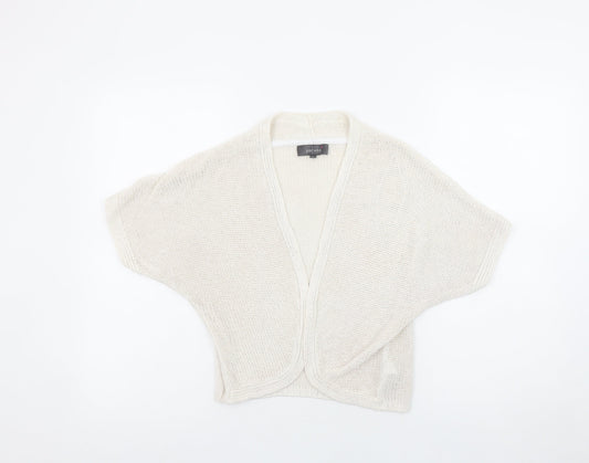 Marks and Spencer Per Una Women's Ivory Knit Shrug UK 10 Short Sleeve Lightweight