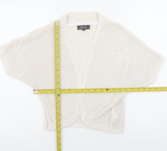 Marks and Spencer Per Una Women's Ivory Knit Shrug UK 10 Short Sleeve Lightweight