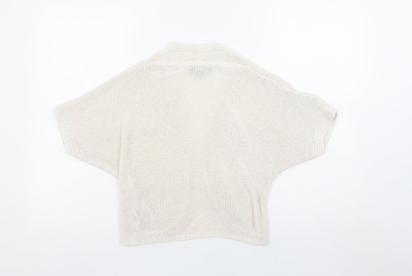 Marks and Spencer Per Una Women's Ivory Knit Shrug UK 10 Short Sleeve Lightweight