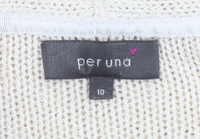 Marks and Spencer Per Una Women's Ivory Knit Shrug UK 10 Short Sleeve Lightweight