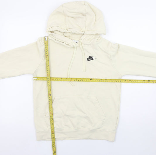 Nike Women Beige XS Pullover Hoodie Cotton Blend Casual Sportswear