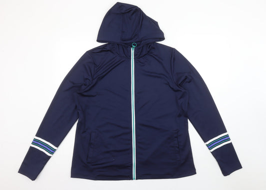 Dunnes Stores Women’s Navy Full Zip Hoodie Large Polyester Blend