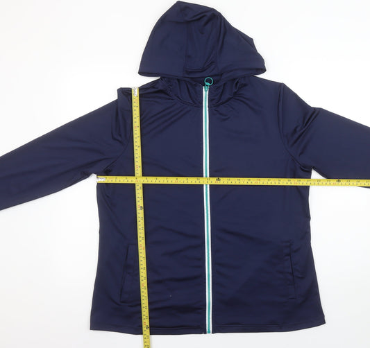 Dunnes Stores Women’s Navy Full Zip Hoodie Large Polyester Blend