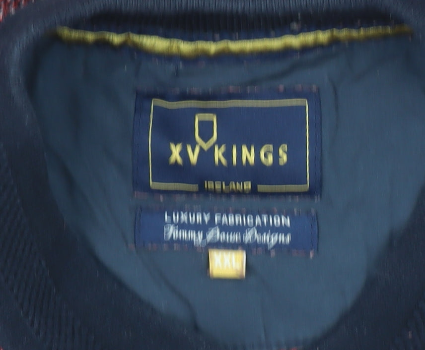 XV Kings Men's Red 2XL Short Sleeve Cotton Polo Shirt