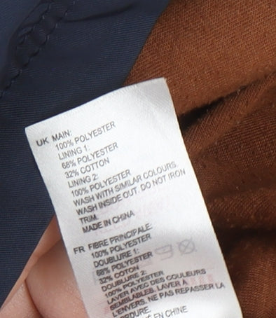 White Stuff Women's Blue Hooded Parka Coat Size 6