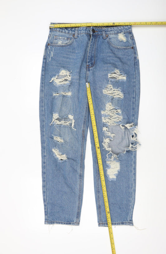 Gogo Jeans Women's Blue Distressed High Rise Mom Jeans Size 9