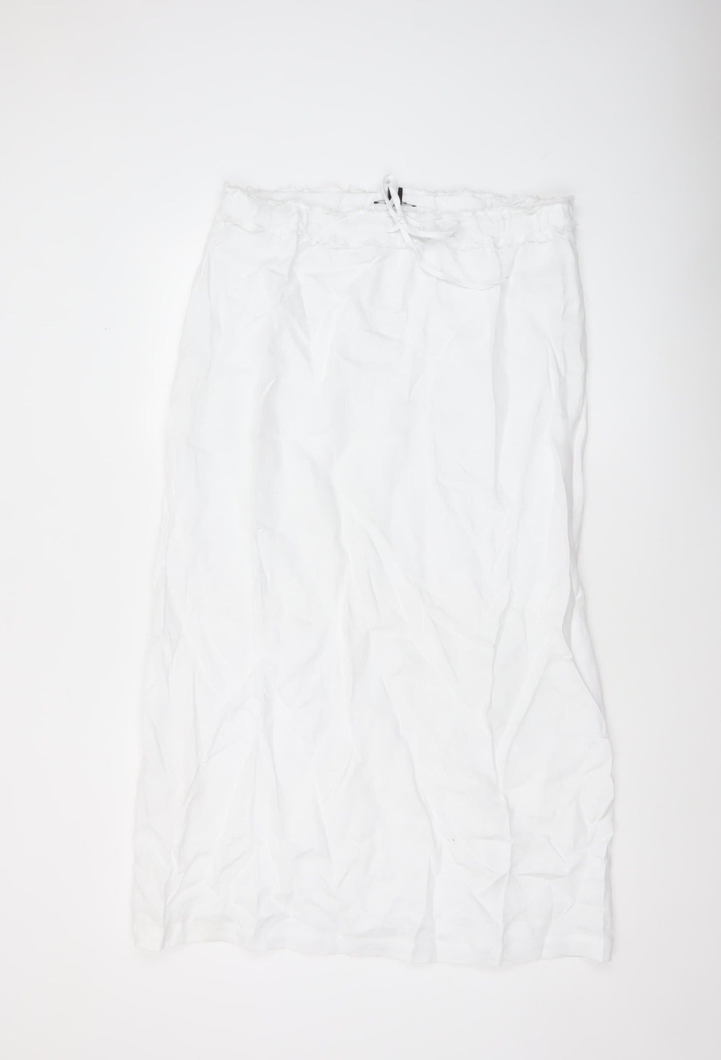 Saks Fifth Avenue Women’s White Linen Midi Skirt Size M