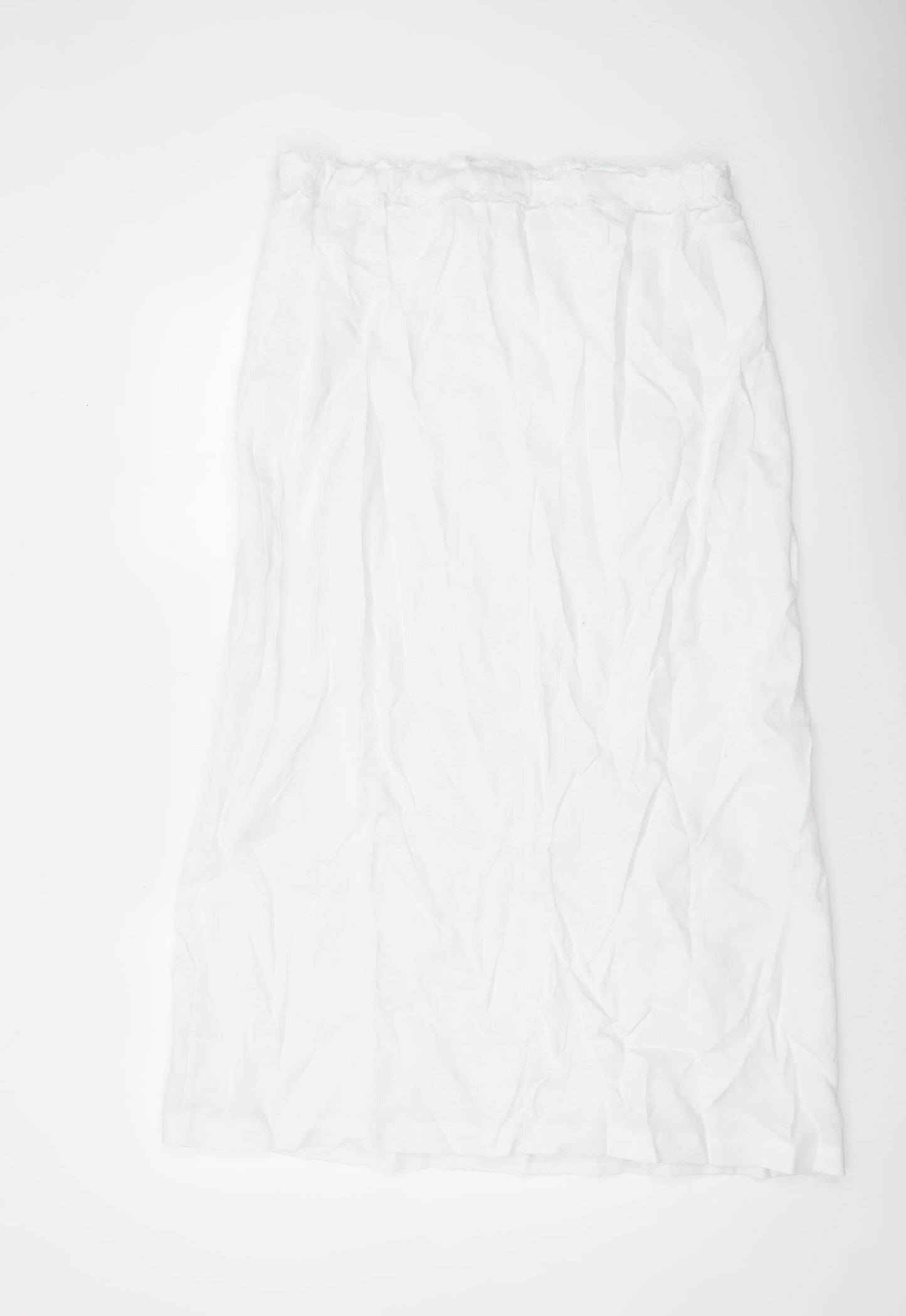 Saks Fifth Avenue Women’s White Linen Midi Skirt Size M