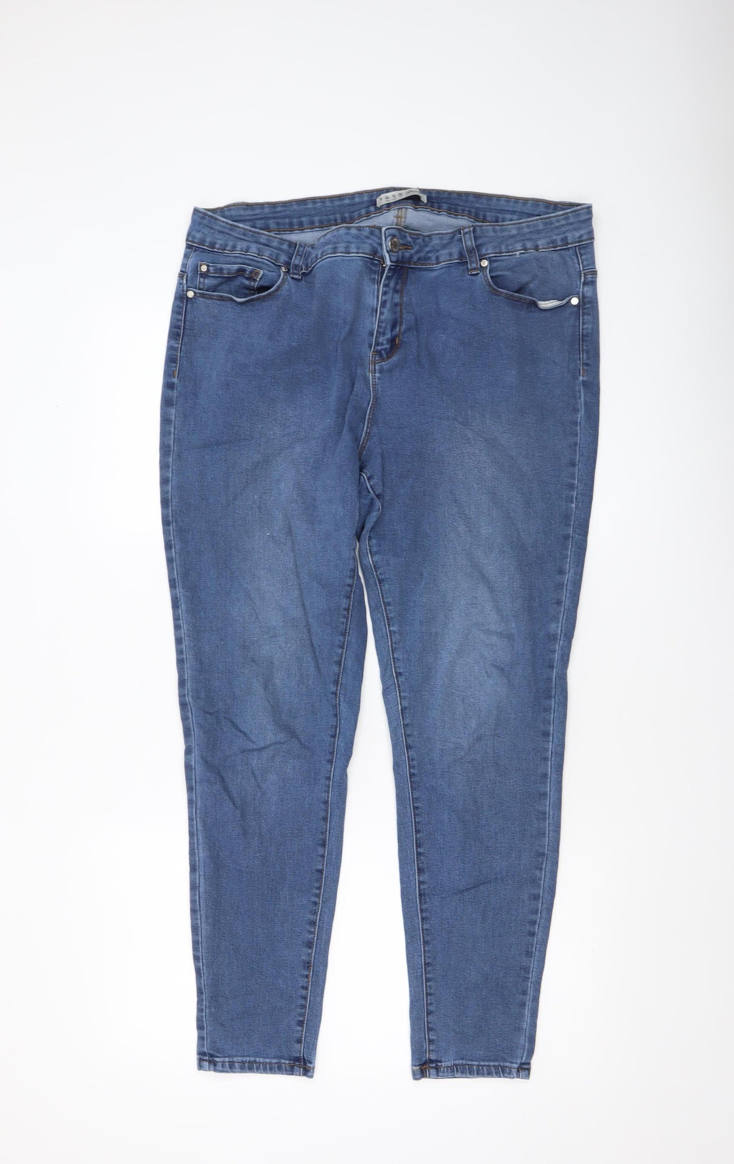 Denim Co Women’s Blue Skinny Jeans Size 18 Stretch Cotton Blend