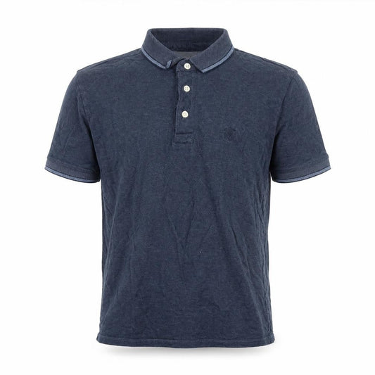 Selected Homme Men's Blue Cotton Polo Shirt Size S Short Sleeve