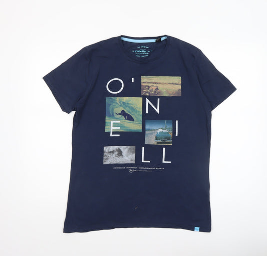 O'Neill Boys Blue Graphic Surf T-Shirt 16 Years Cotton Short Sleeve