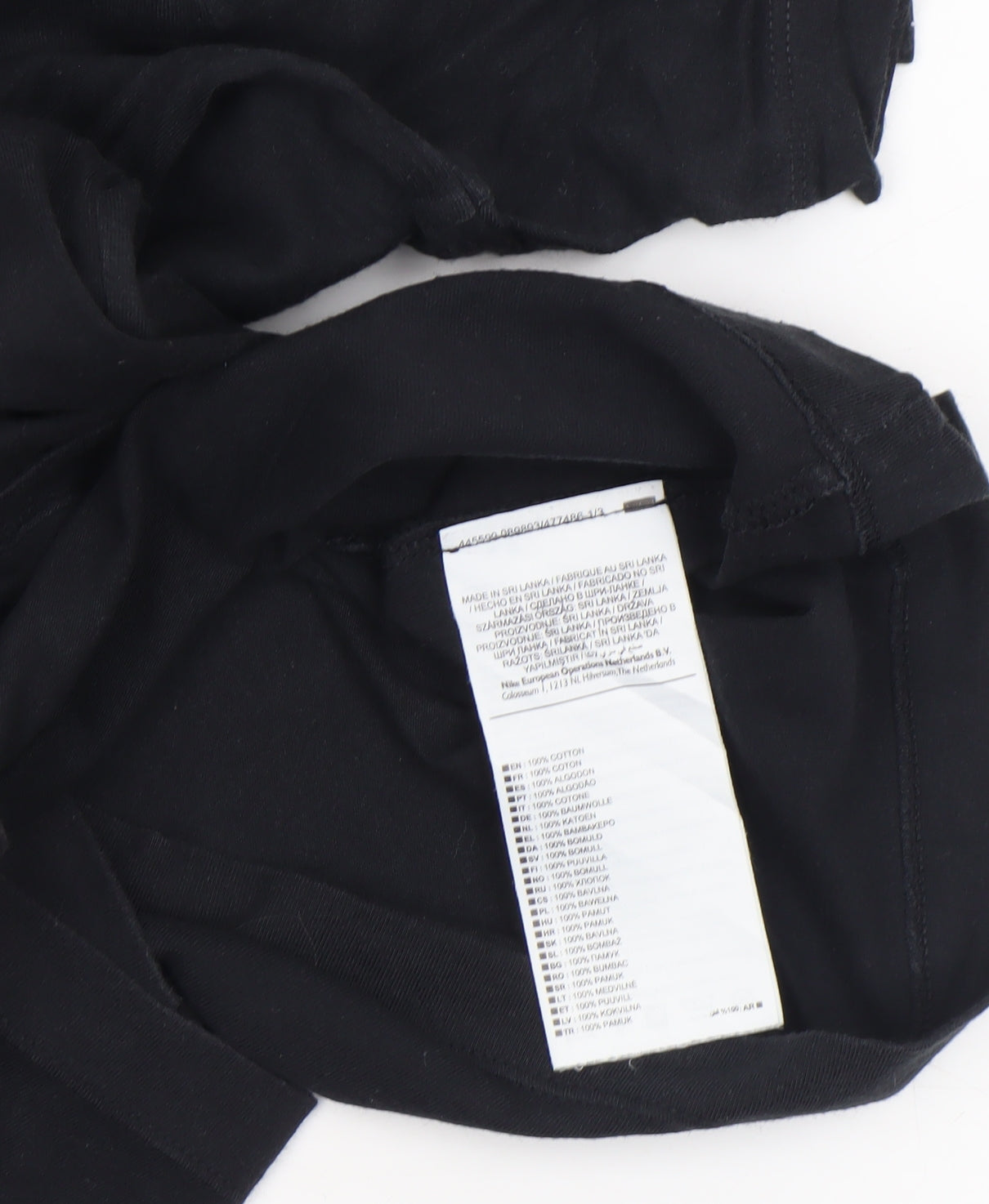 Nike Men's Black XS Cotton Crew Neck Short Sleeve T-Shirt