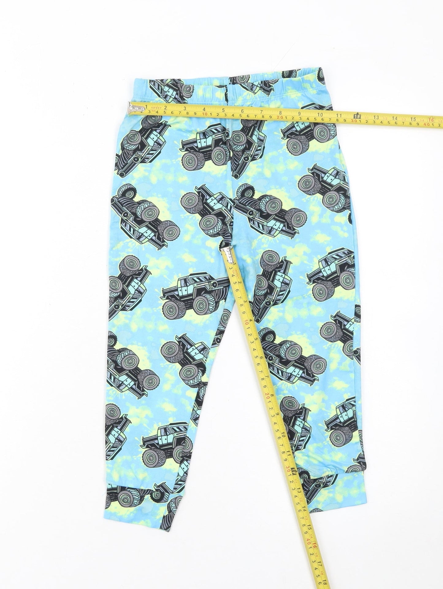 Originals Boys Blue Monster Truck Pyjama Set 4-5 Years Jersey Cotton