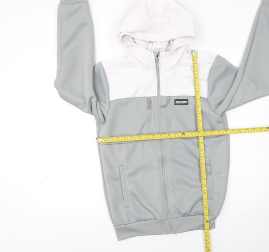 McKenzie Men's Grey Full Zip Hooded Sweatshirt Size S