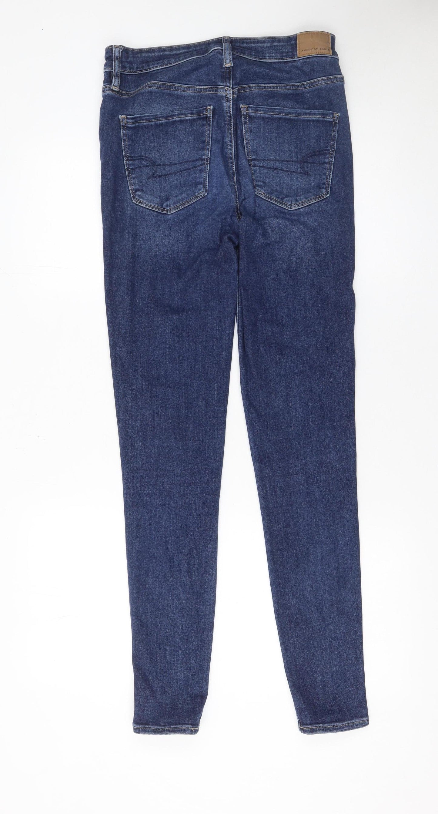 American Eagle Women’s Blue Skinny Jeans Size 10 Tall Denim Stretch