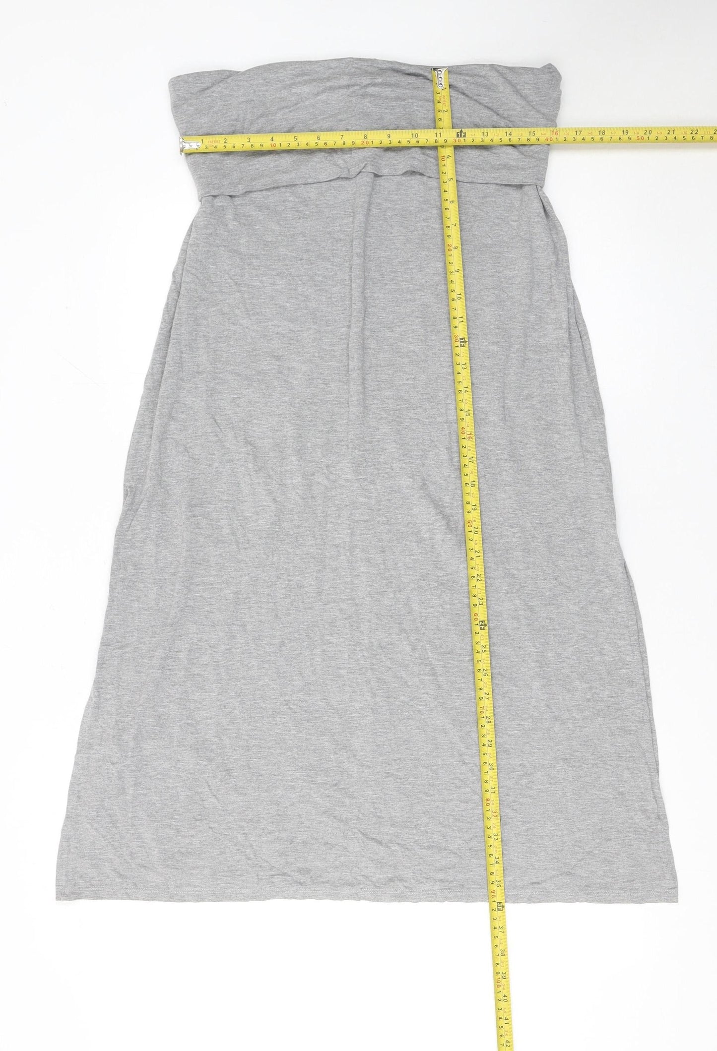 Séraphine Women’s Grey Maternity Maxi Strapless Dress Size M
