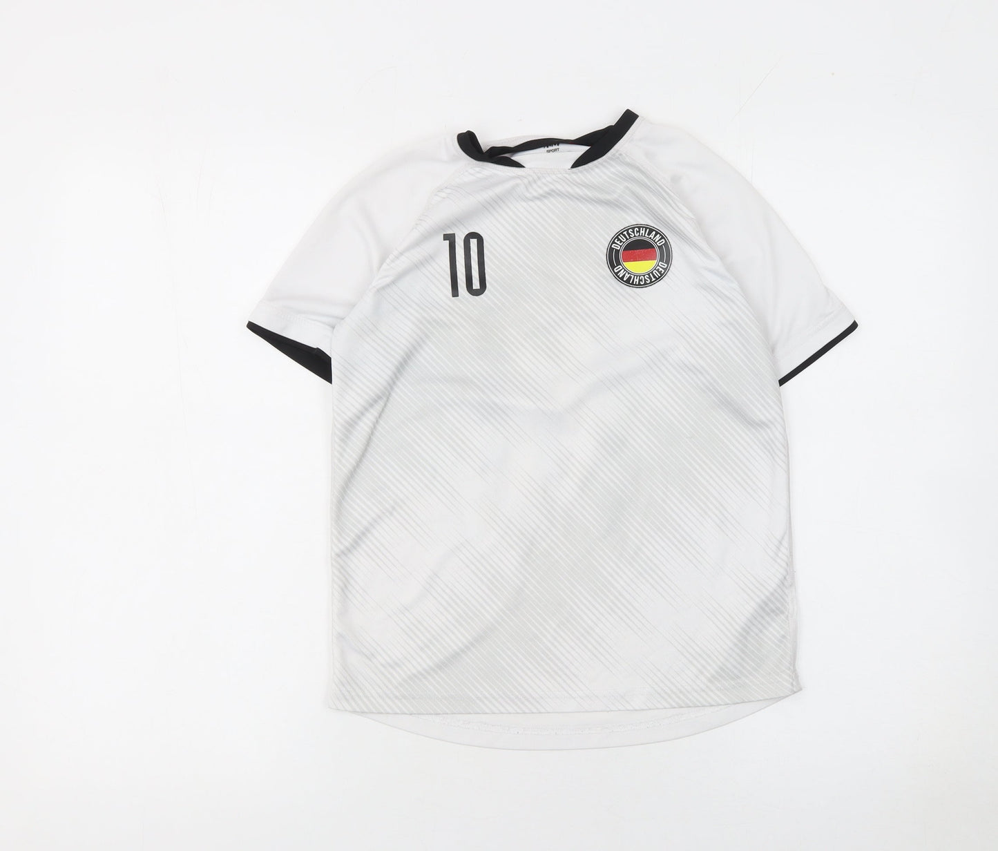 H&M Boys White Deutschland Football Jersey T-Shirt 11-12 Years