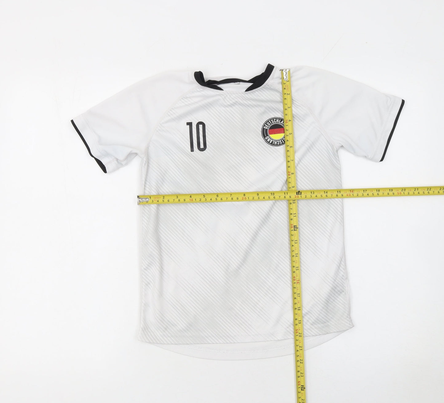 H&M Boys White Deutschland Football Jersey T-Shirt 11-12 Years