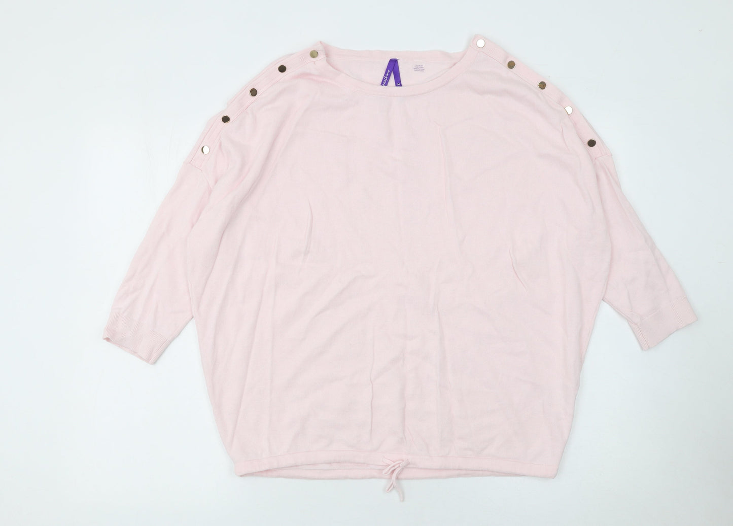 Séraphine Women's Pink 3/4 Sleeve Cotton Pullover Jumper Maternity M