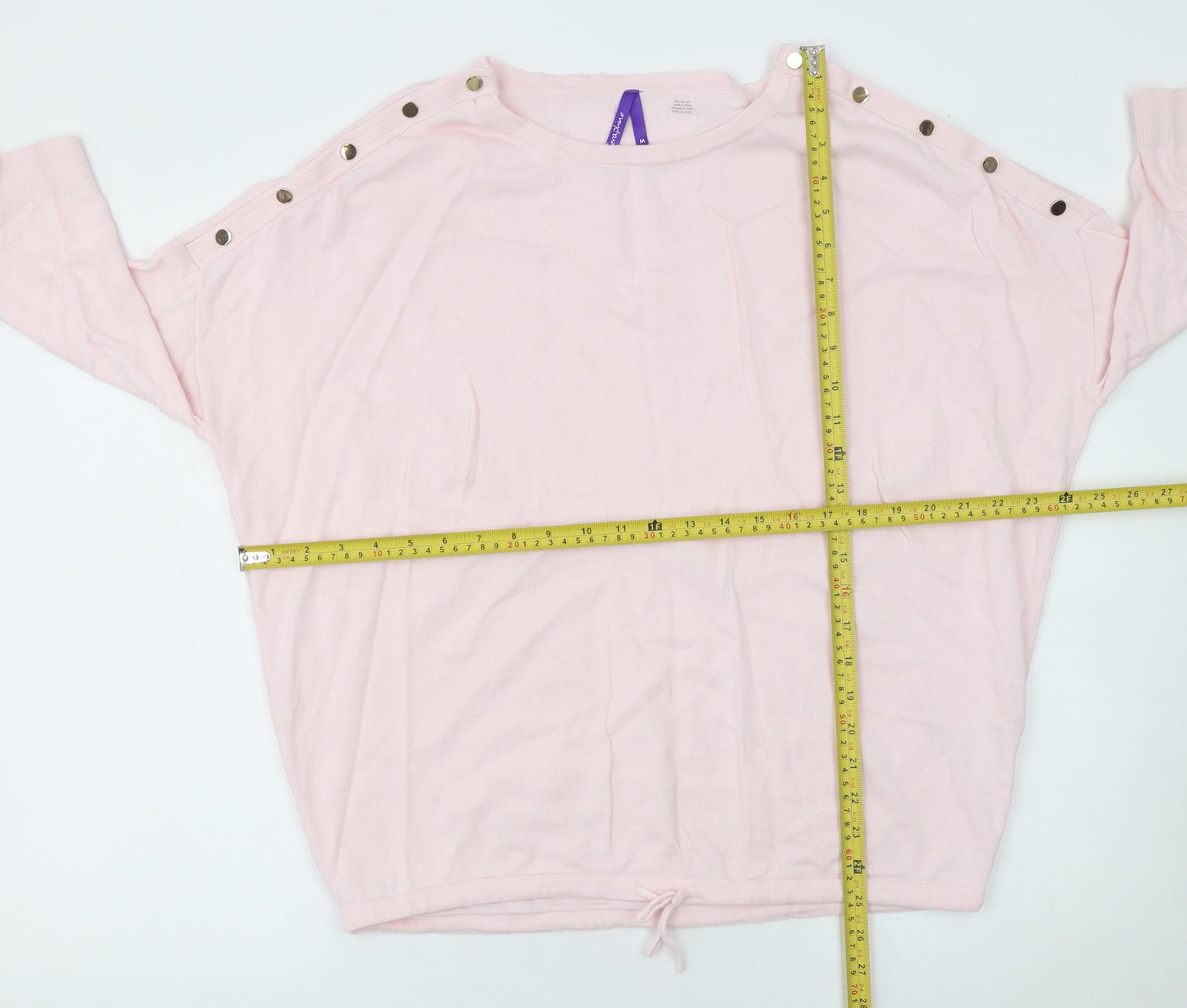 Séraphine Women's Pink 3/4 Sleeve Cotton Pullover Jumper Maternity M